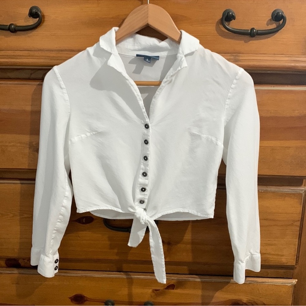 ModCloth white button top blouse, small Anthropologie